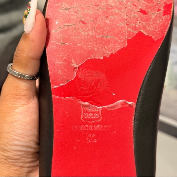 Christian Louboutin Elegant Black Flats with Bow - Picture 12 of 12